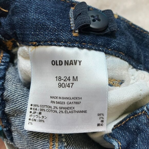 Old Navy 18-24M Dark Wash Skinny Jeans Stretch EUC Baby Girl - Picture 8 of 14